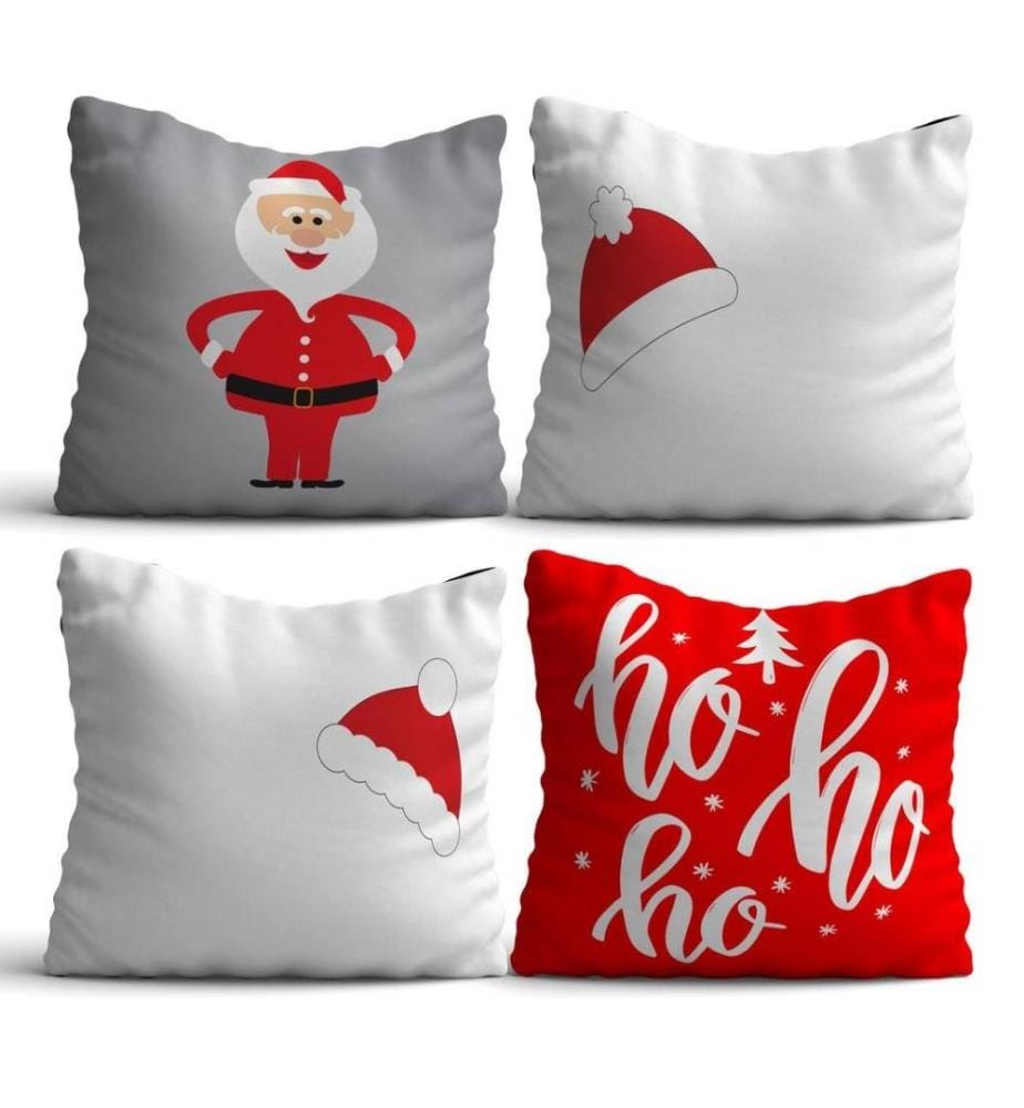 Set de coussins, 4 pièces, Multicolore, 50% coton - 50% polyester, impression numérique