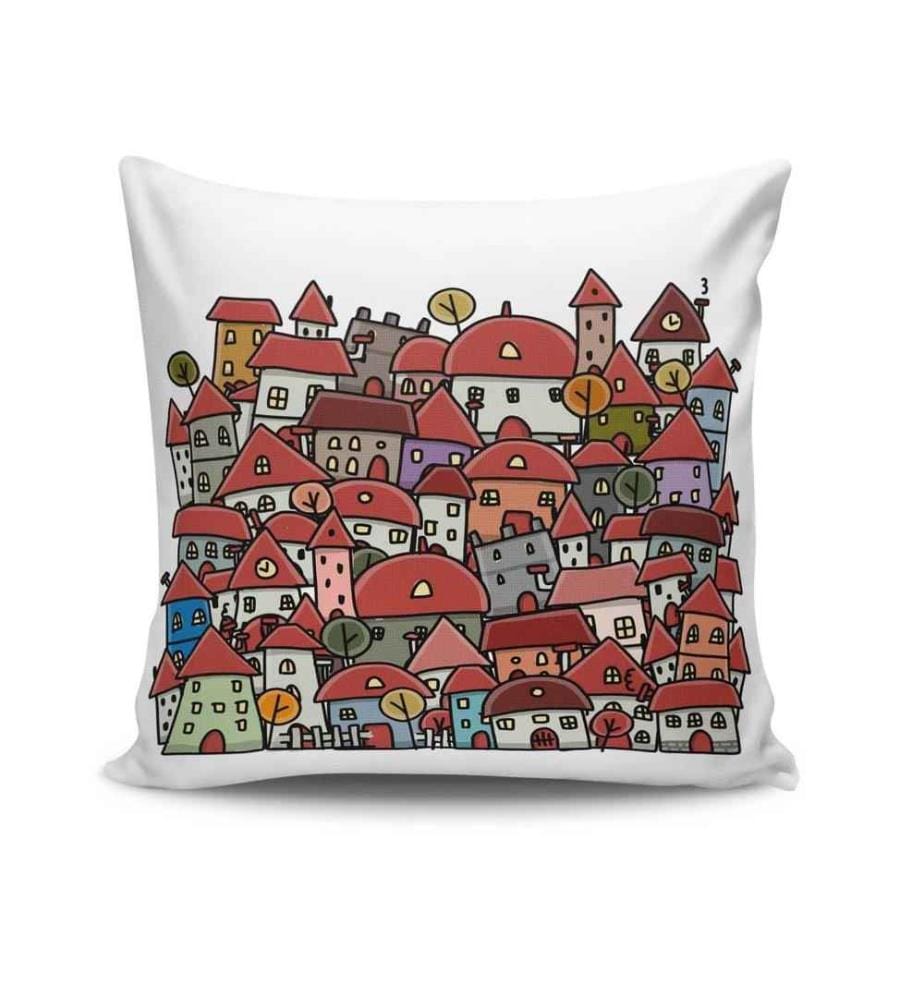 Housse de coussin, Multicolore, 50% coton - 50% polyester