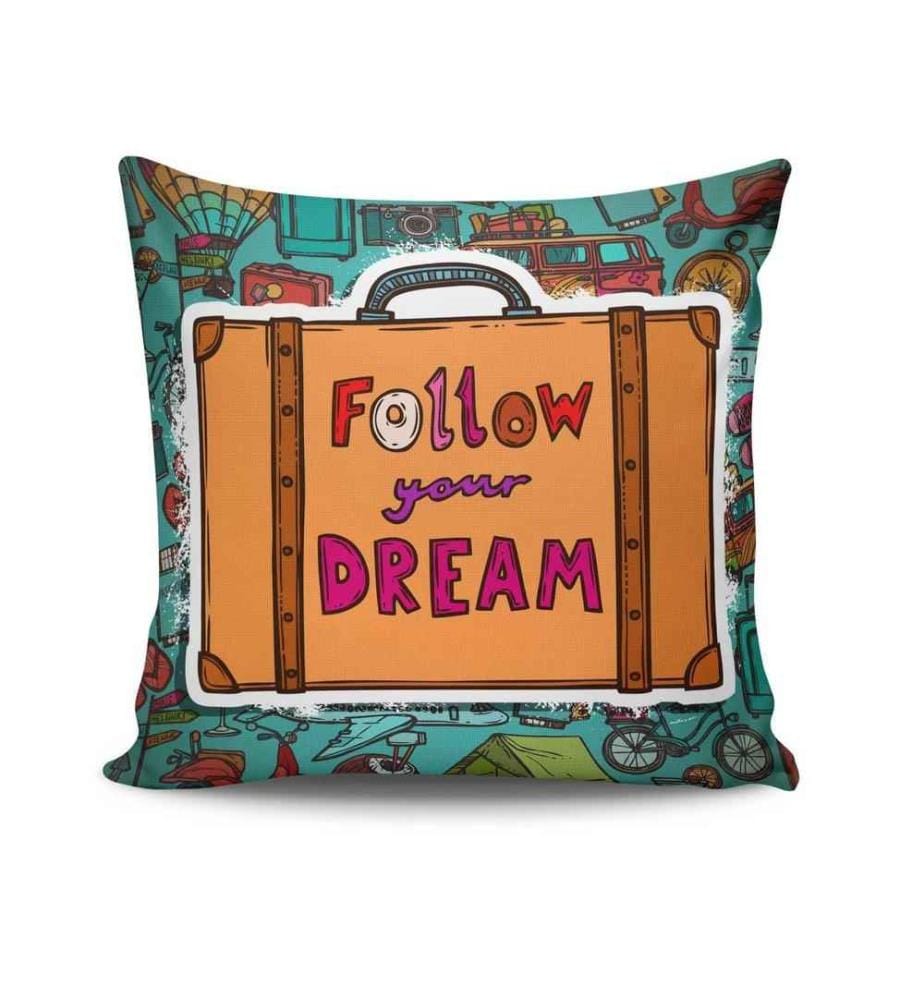 Housse de coussin, Multicolore, 50% coton - 50% polyester