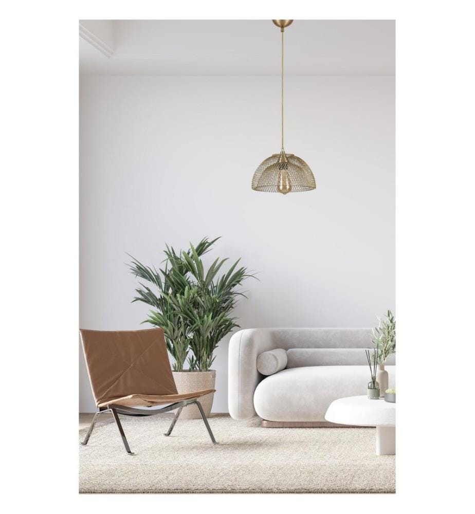 Lustre, Noir, Corps en Métal, Chapeau en Métal