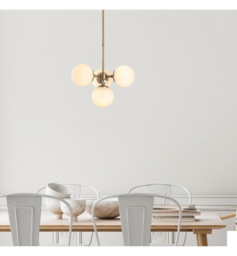 Lustre, Vintage, Corps en Métal, Chapeau en Verre