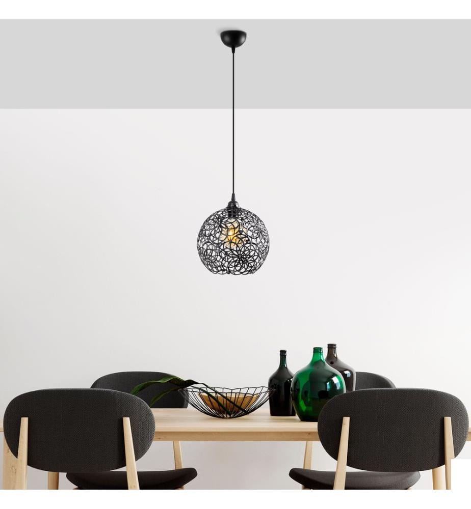 Noir, Lustre, 25 X 25 X 126 cm, Corps Métallique