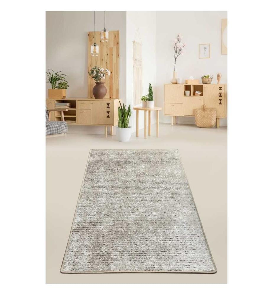 Tapis de salle, 60 x 140, , Beige, 50% tissu velours - 50% polyester, hauteur des poils 4 mm