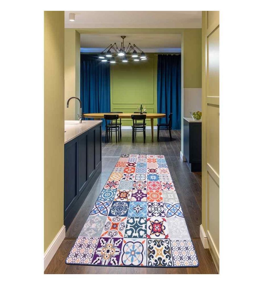 Tapis de salle, 120 x 200, , Multicolore, 50% tissu velours - 50% polyester, hauteur des poils 4 mm