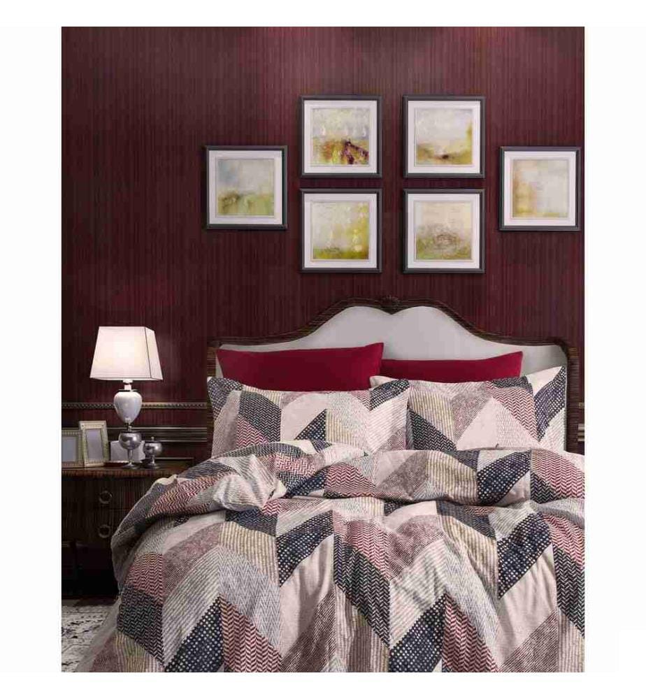 Ranforce King Quilt Cover Set , Cream, Brown, Beige, 100% Cotton Ranforce