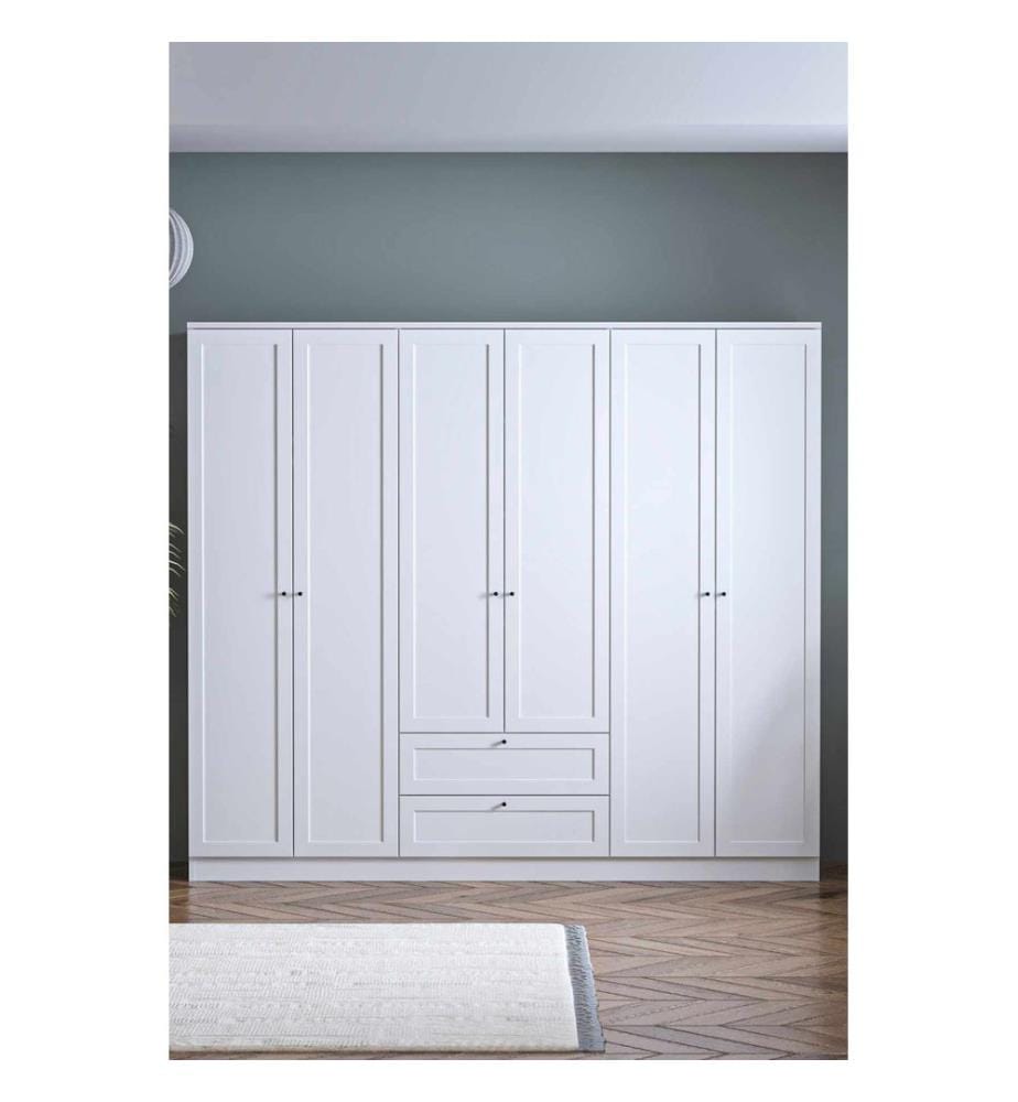 Armoire, panneau de particules 100 % mélaminé, blanc