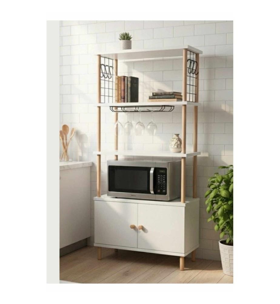 Meuble de cuisine, panneau de particules 100 % mélaminé, blanc