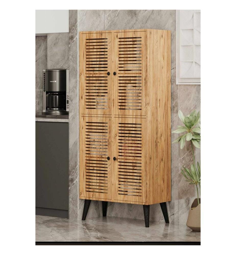 Armoire multifonctionnelle, MDF 100 % stratifié, pin de l'Atlantique