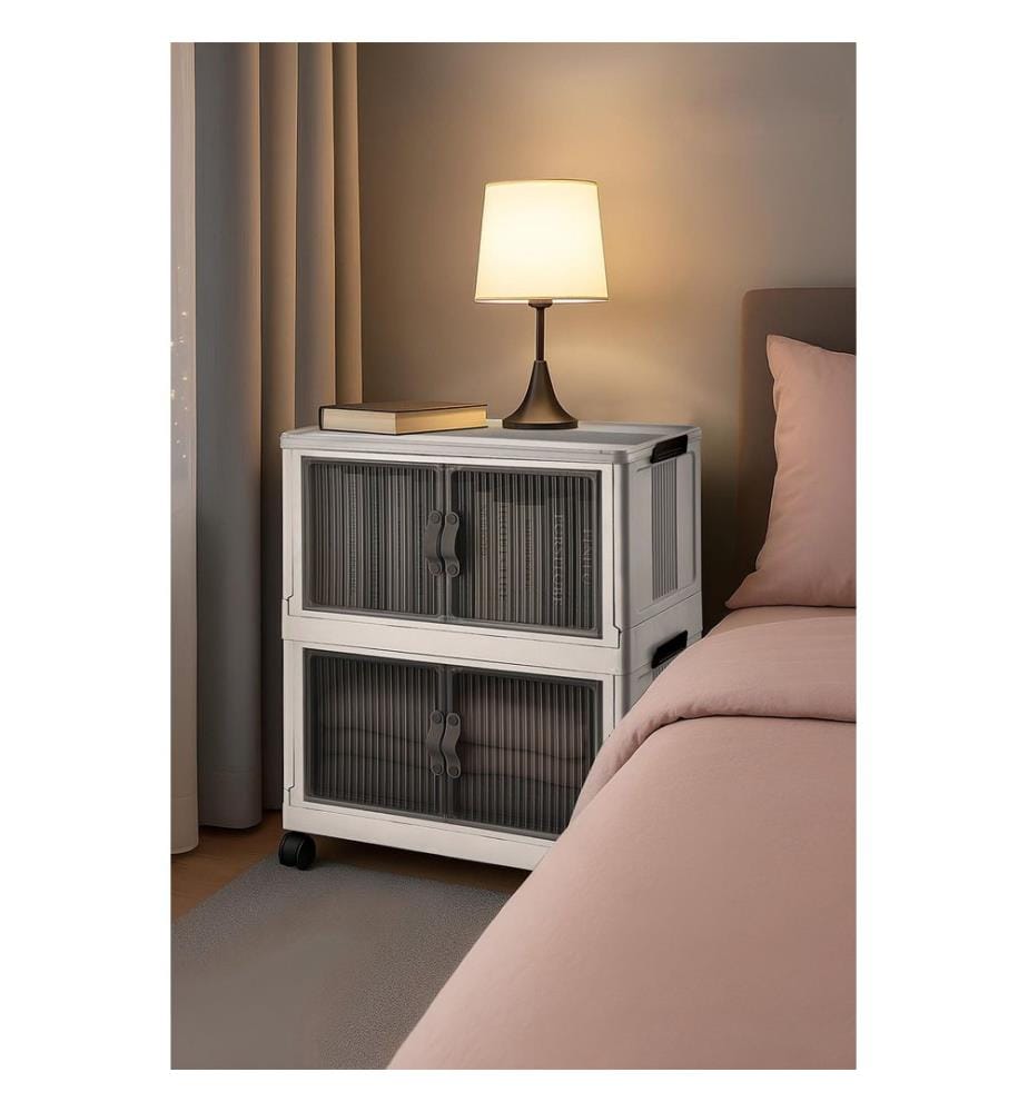 Armoire multifonctionnelle, 100 % plastique, blanche