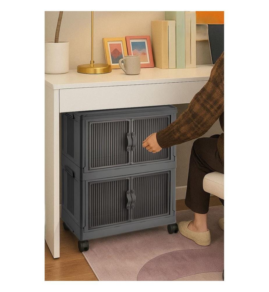 Armoire multifonctionnelle, 100 % plastique, anthracite