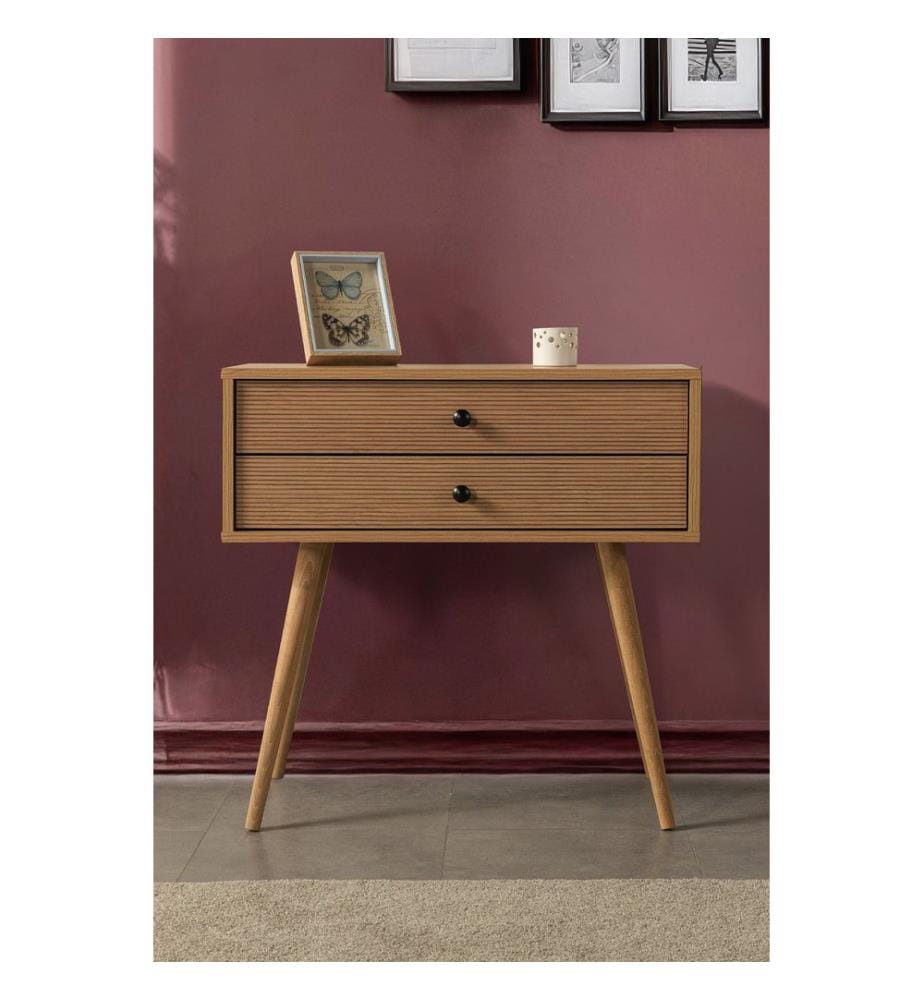 Commode, panneaux de particules 100 % mélaminés, chêne