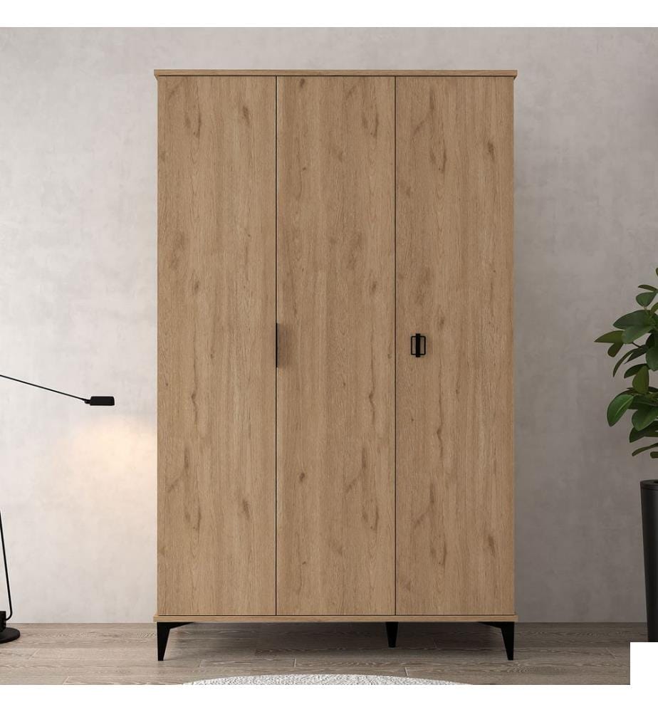 Armoire, panneaux de particules 100 % mélaminés, chêne saphir
