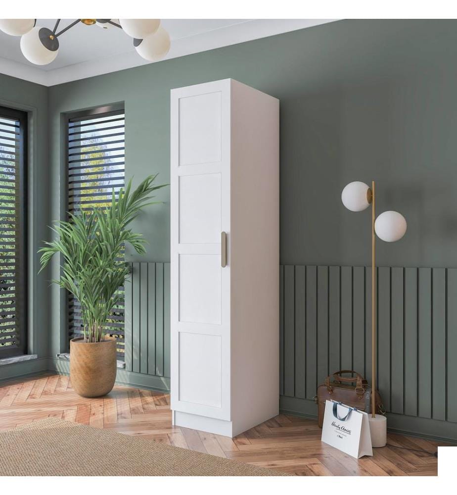 Armoire, panneaux de particules mélaminés de qualité E1, blancs