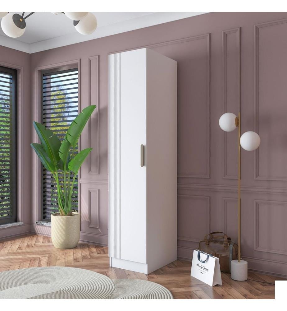 Armoire, panneaux de particules mélaminés de qualité E1, blancs