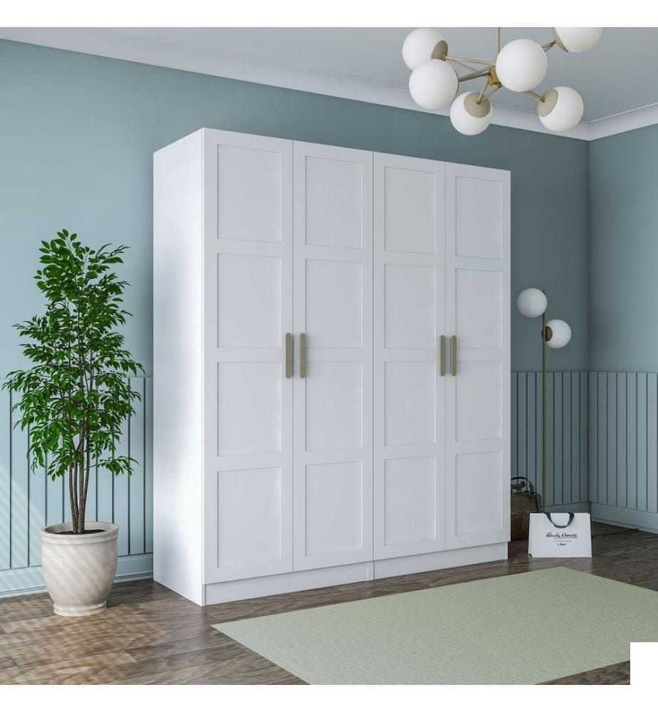Armoire, panneaux de particules mélaminés de qualité E1, blancs