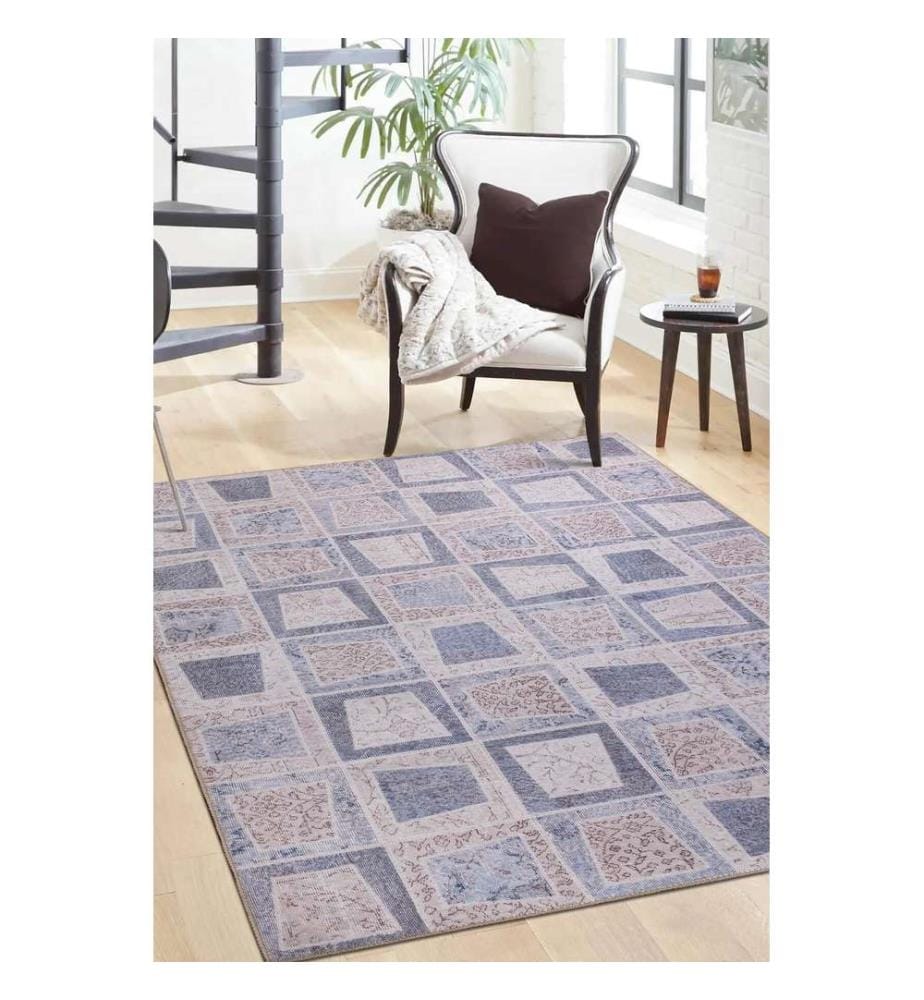 Tapis, 140 x 190, gris, 100 % POLYESTER