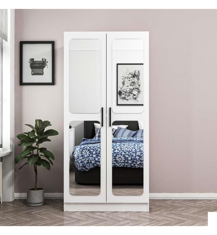 Armoire, blanc, panneau de particules mélaminé