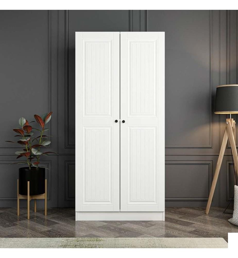 Armoire, blanc, panneau de particules mélaminé