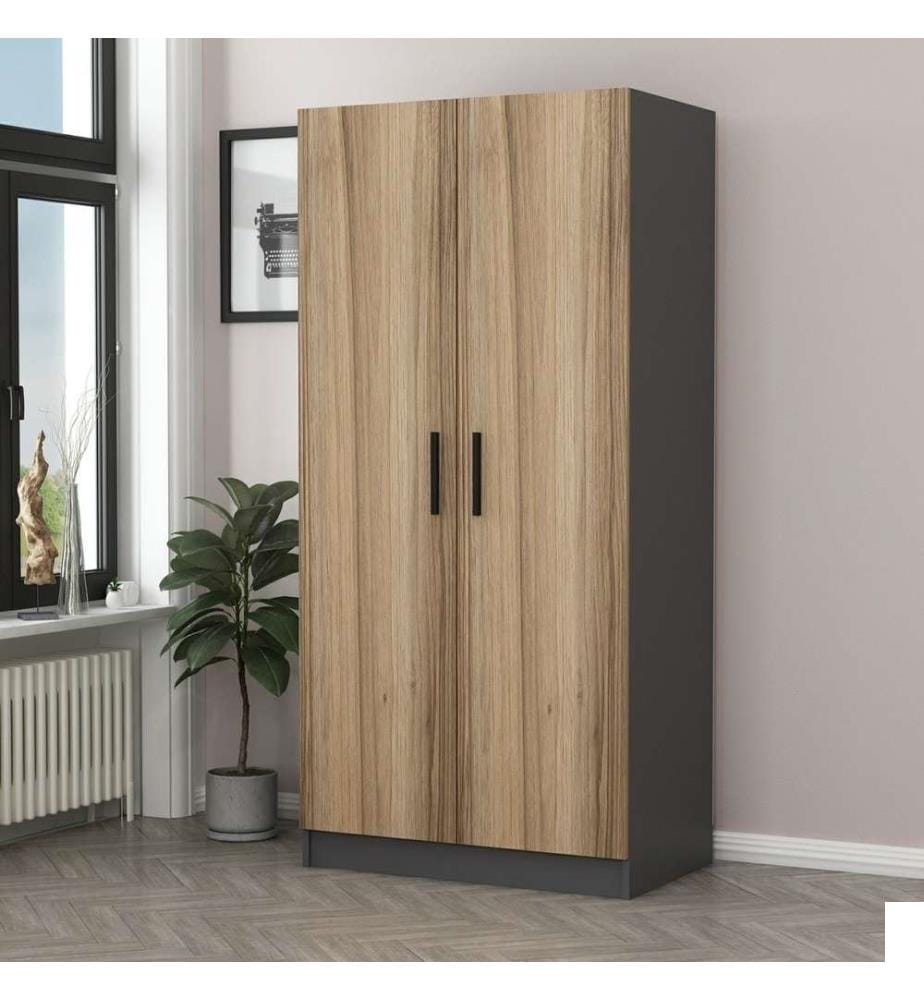 Armoire, Anthracite, Chêne, Panneau de particules mélaminé