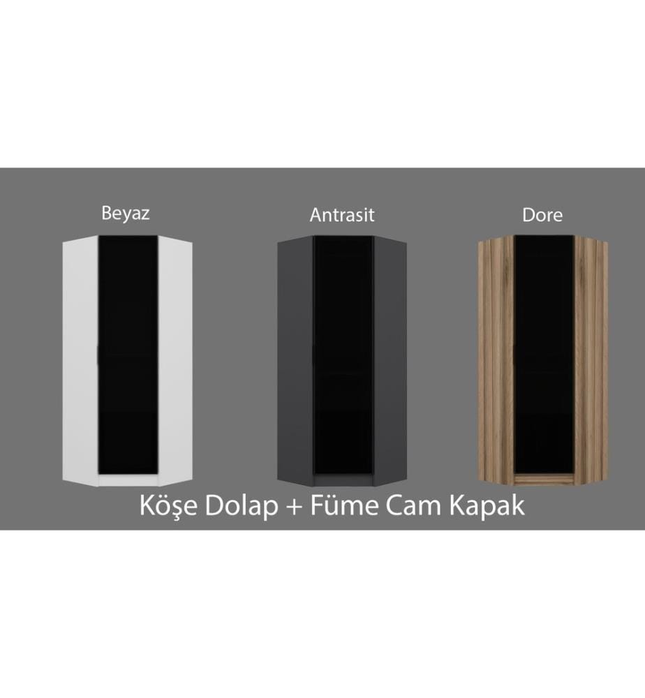 Armoire, Gris foncé, Panneau de particules mélaminé