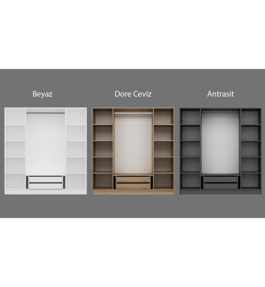 Armoire, Anthracite, Panneau de particules mélaminé