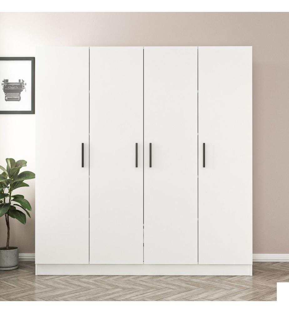 Armoire, blanc, panneau de particules mélaminé