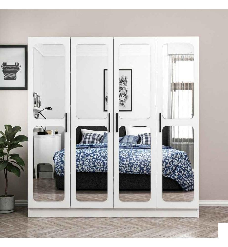 Armoire, blanc, panneau de particules mélaminé