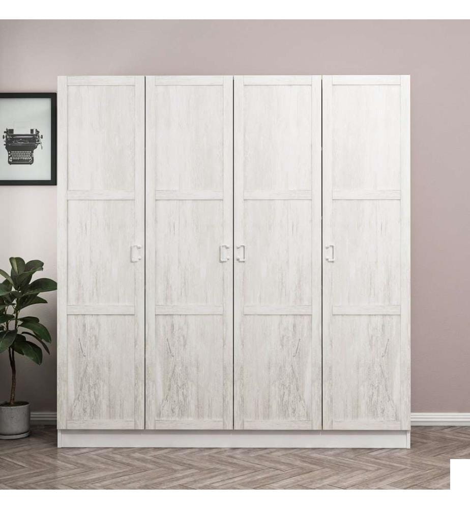 Armoire, blanc, panneau de particules mélaminé