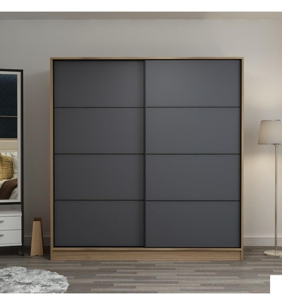 Armoire, Dore, Anthracite, Panneau de particules mélaminé