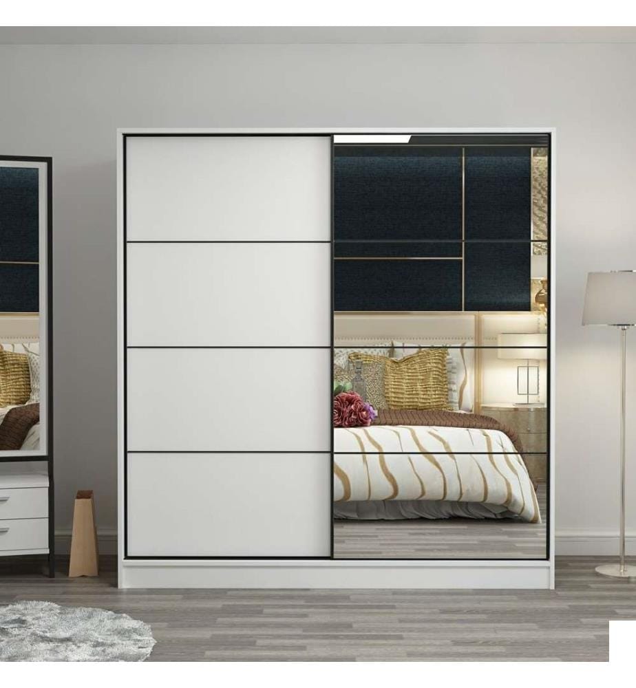 Armoire, blanc, panneau de particules mélaminé