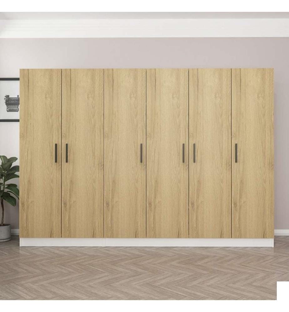 Armoire, noyer, panneau de particules mélaminé