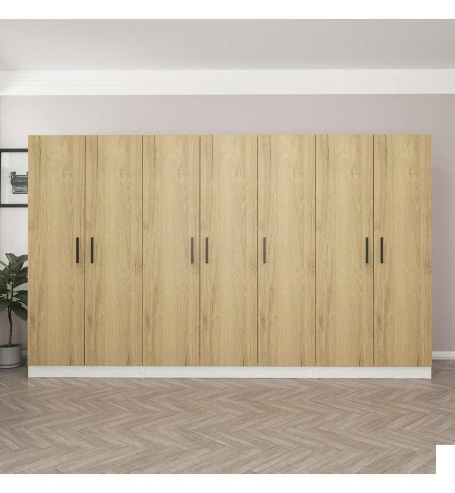 Armoire, noyer, panneau de particules mélaminé