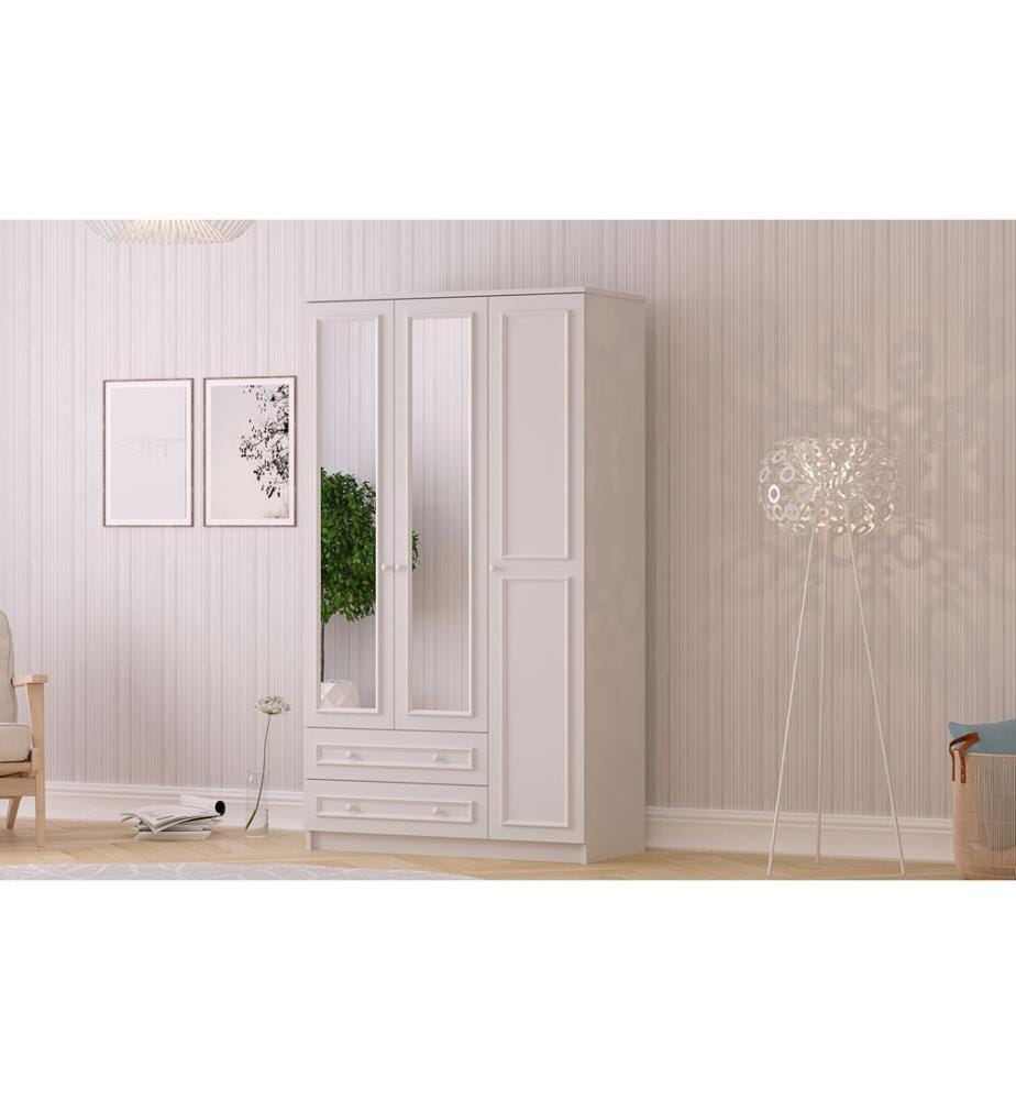 Armoire, blanc mat, 100 % panneau de particules mélaminé de niveau de qualité E1