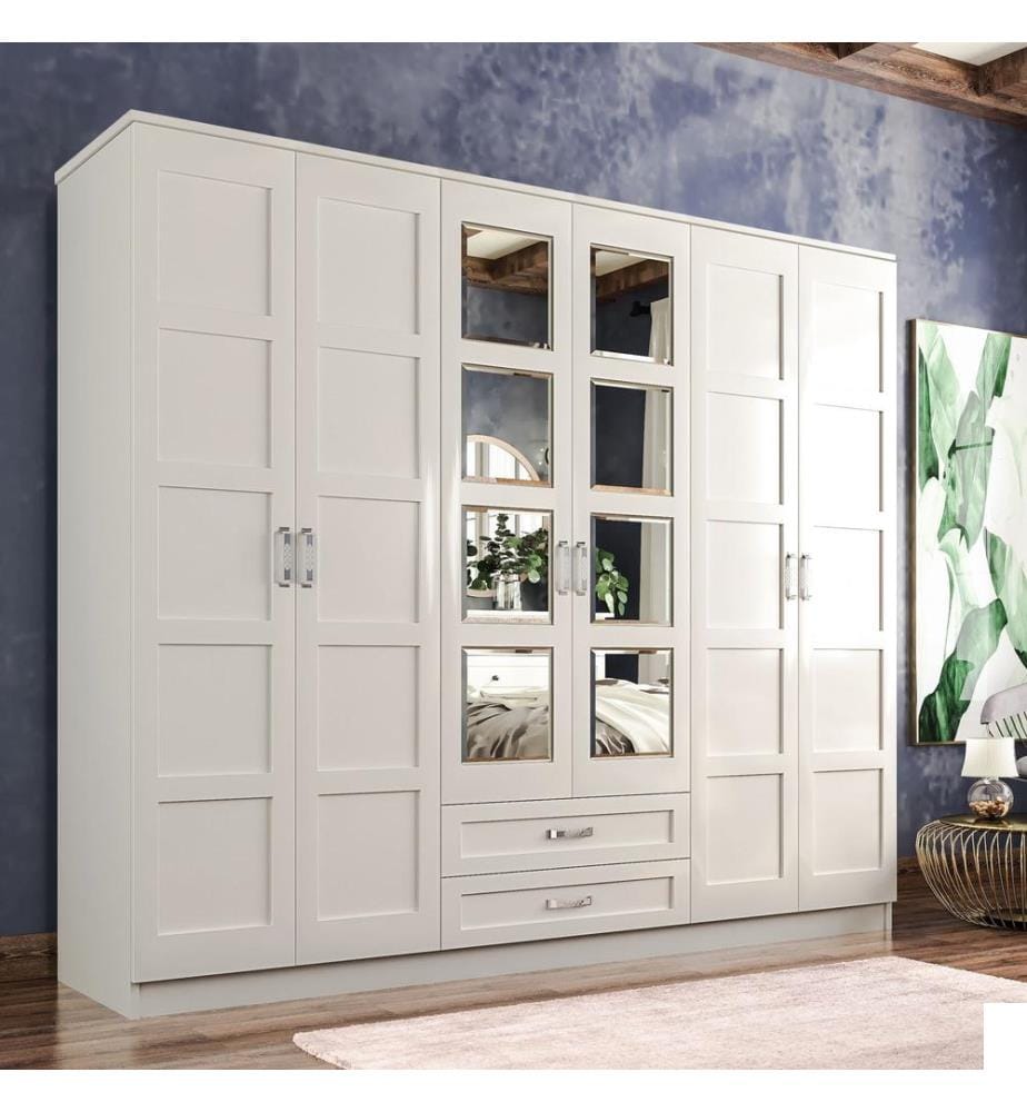 Armoire, blanc mat, 100 % panneau de particules mélaminé de niveau de qualité E1