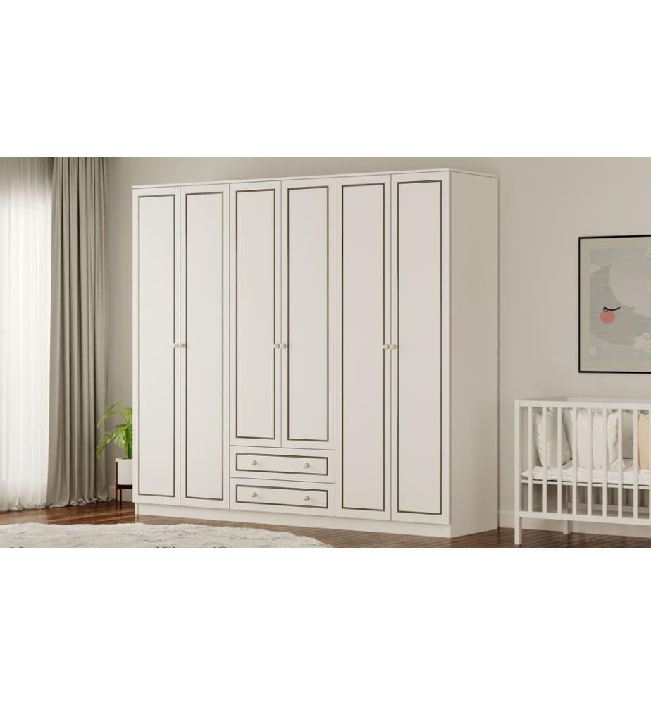 Armoire, blanc mat, 100 % panneau de particules mélaminé de niveau de qualité E1