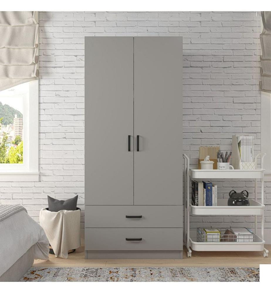 Armoire, gris, 100 % panneau de particules mélaminé