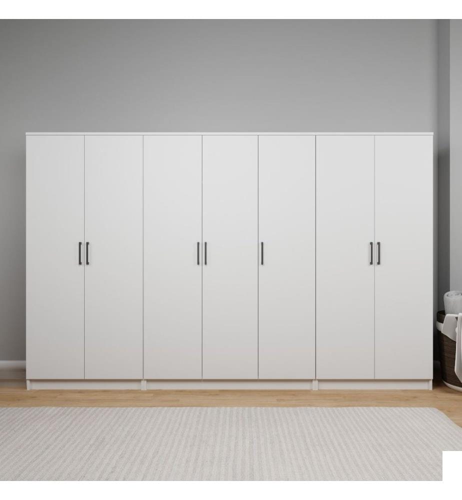 Armoire, blanc, 100 % panneau de particules mélaminé