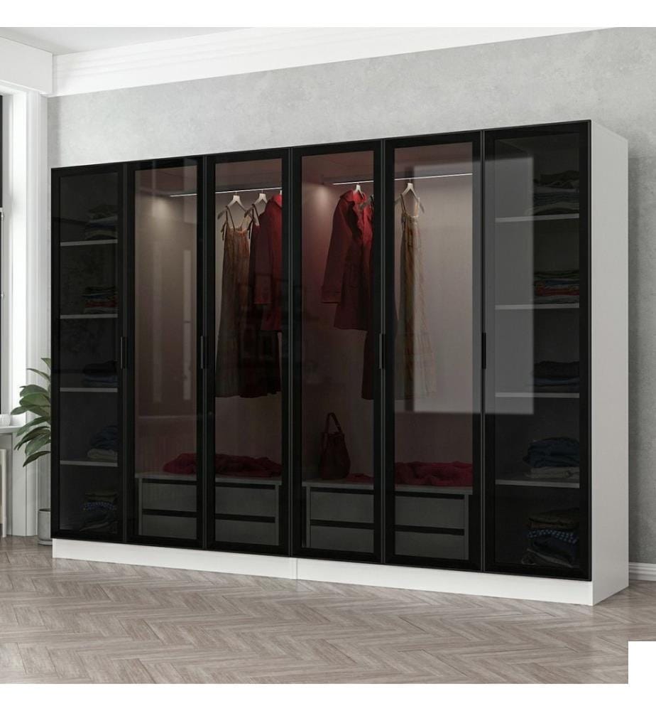 Armoire, blanc, noir, panneau de particules mélaminé