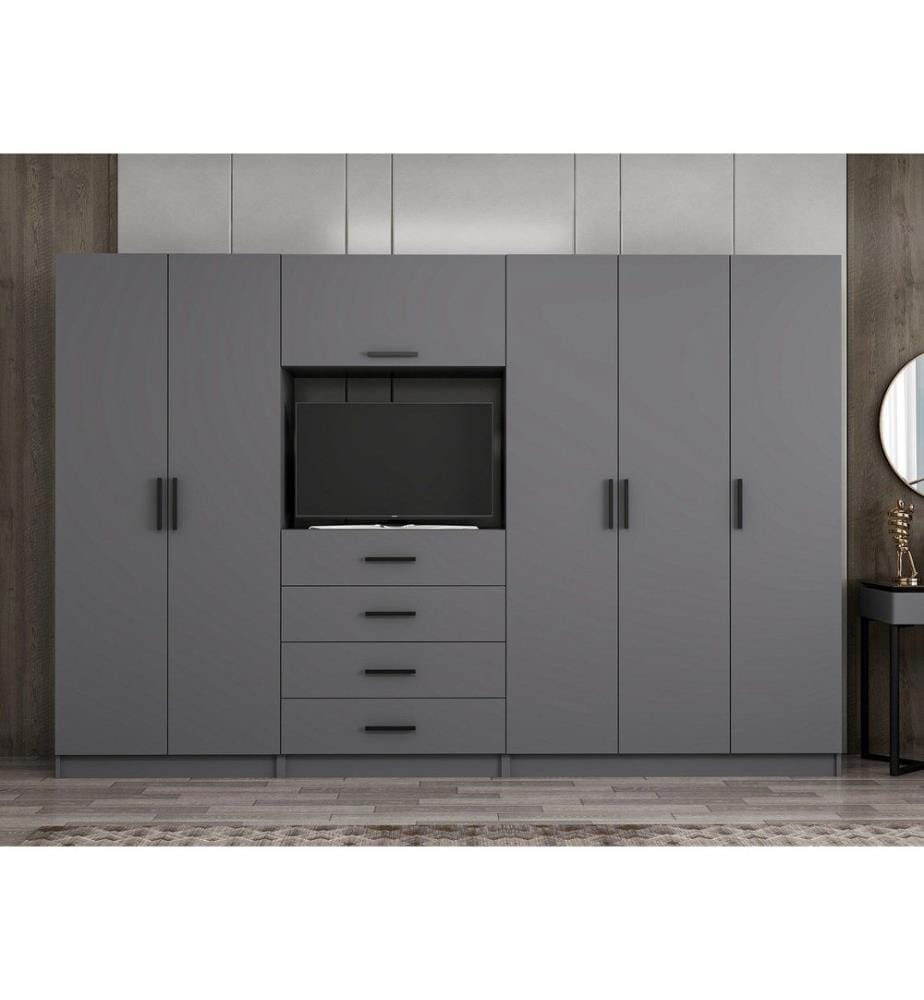 Armoire, anthracite, panneau de particules mélaminé