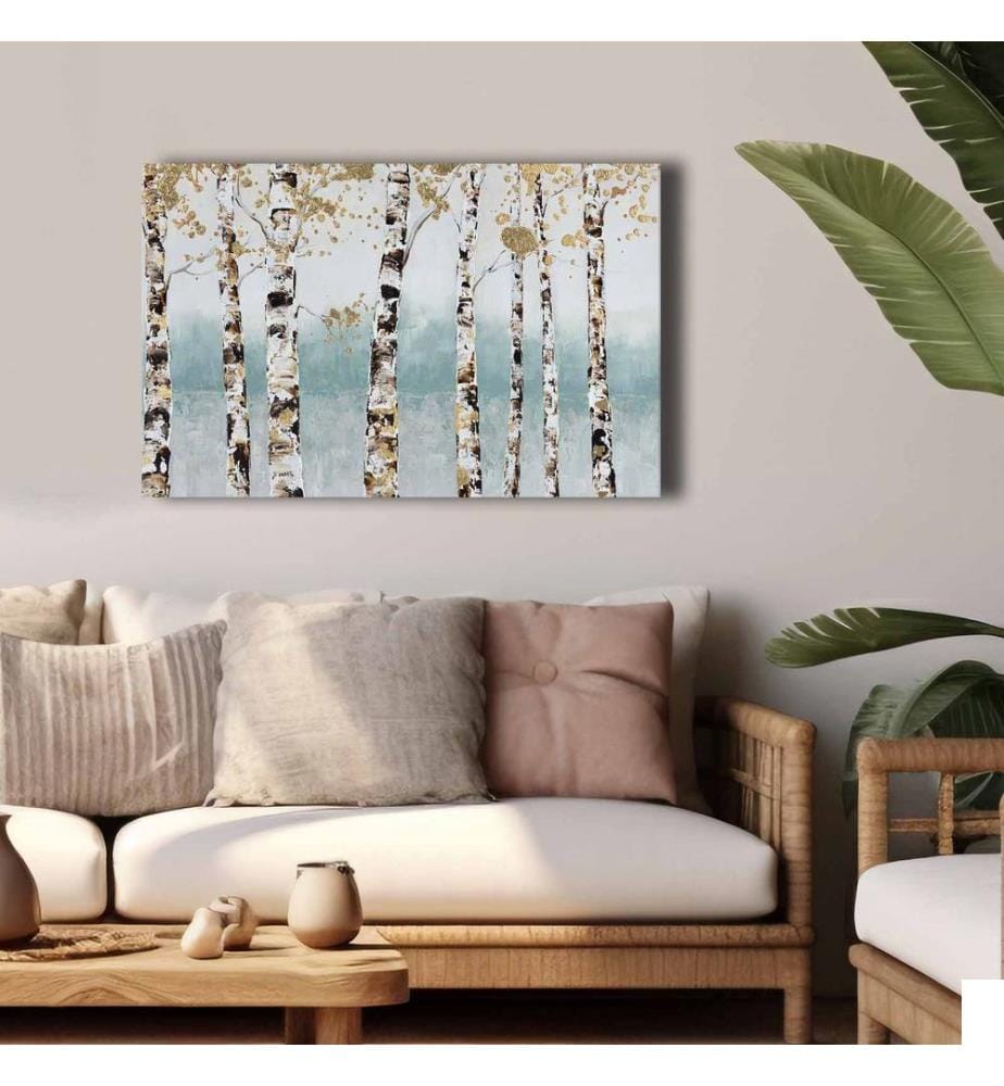 Peinture décorative sur toile, Multicolore, 100% CANVAS , Cadre : 100% BOIS DE PIN