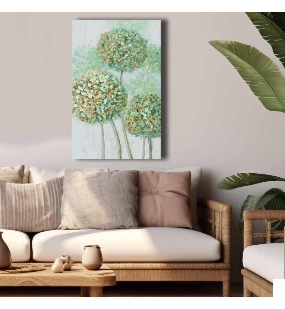 Peinture décorative sur toile, Multicolore, 100% CANVAS , Cadre : 100% BOIS DE PIN
