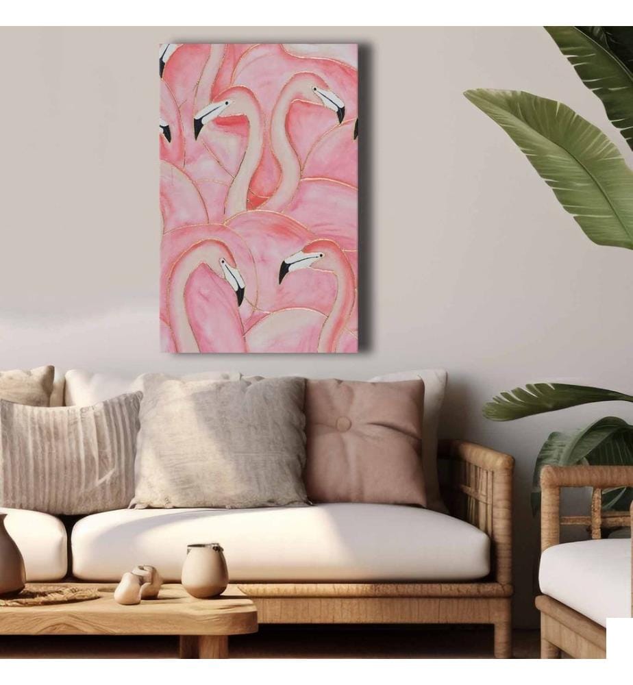 Peinture décorative sur toile, Multicolore, 100% CANVAS , Cadre : 100% BOIS DE PIN
