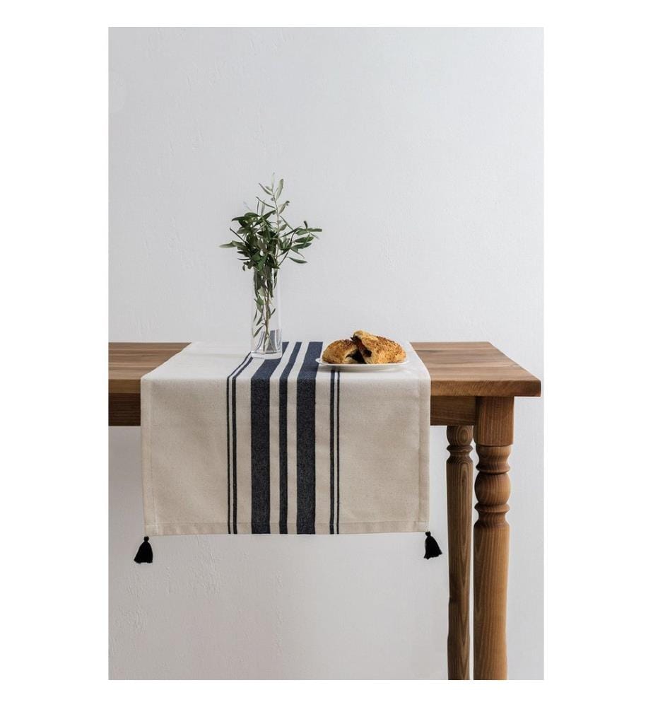 Chemin de table, bleu marine, 65 % COTON / 35 % POLYESTER