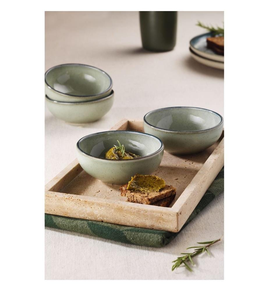 Ensemble de bols, 4 pièces, vert, 100% porcelaine