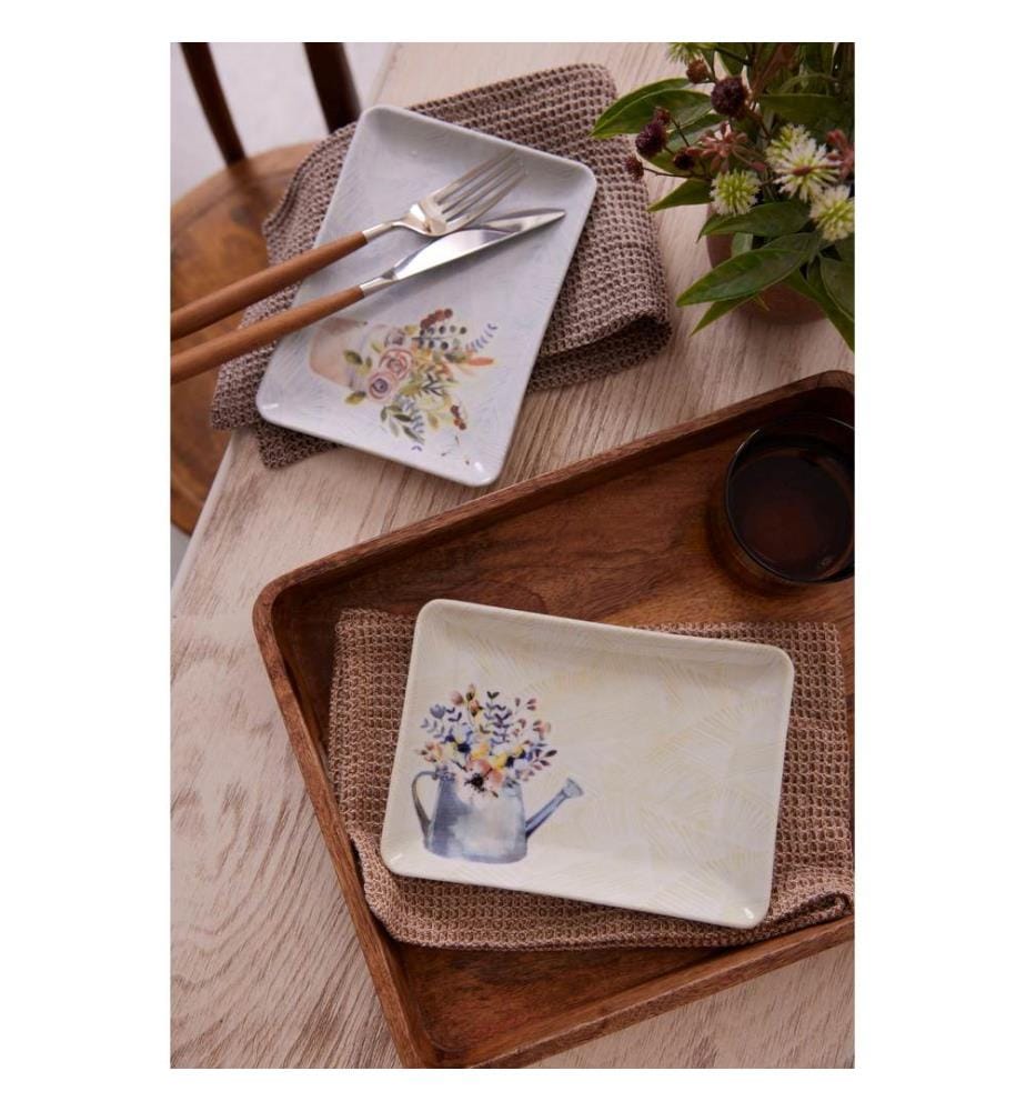 Service à gâteaux, 4 pièces, blanc, 100% porcelaine