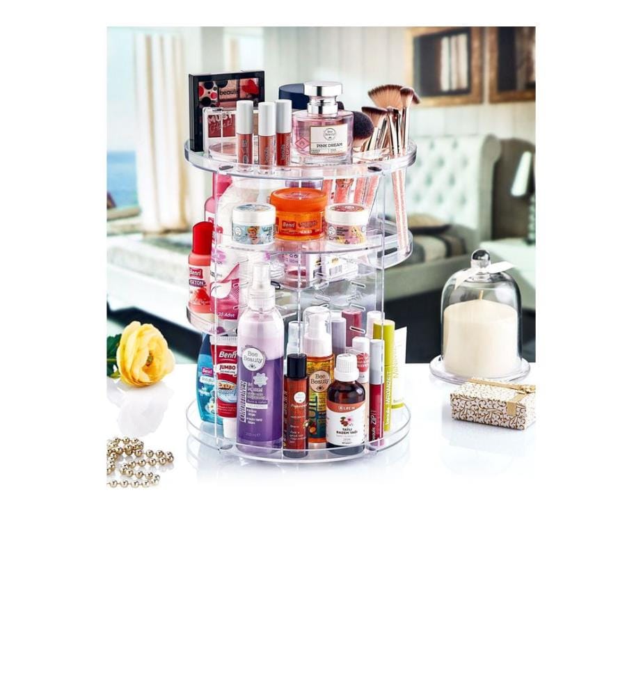 Organisateur de maquillage transparent en plastique sans BPA