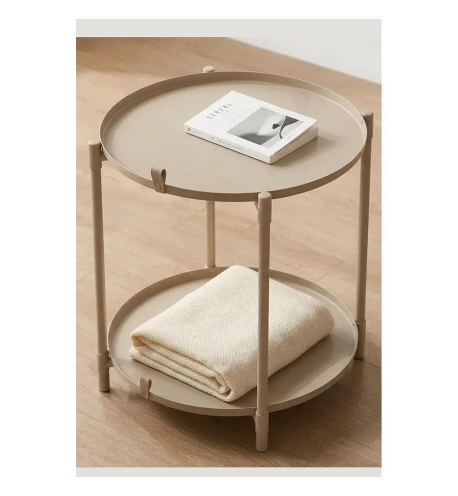 Table d'appoint, marron, 100 % métal