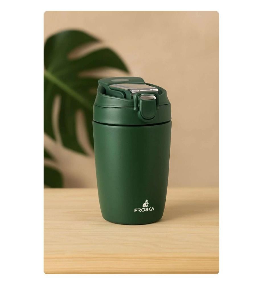 Thermos, vert, 100 % acier inoxydable