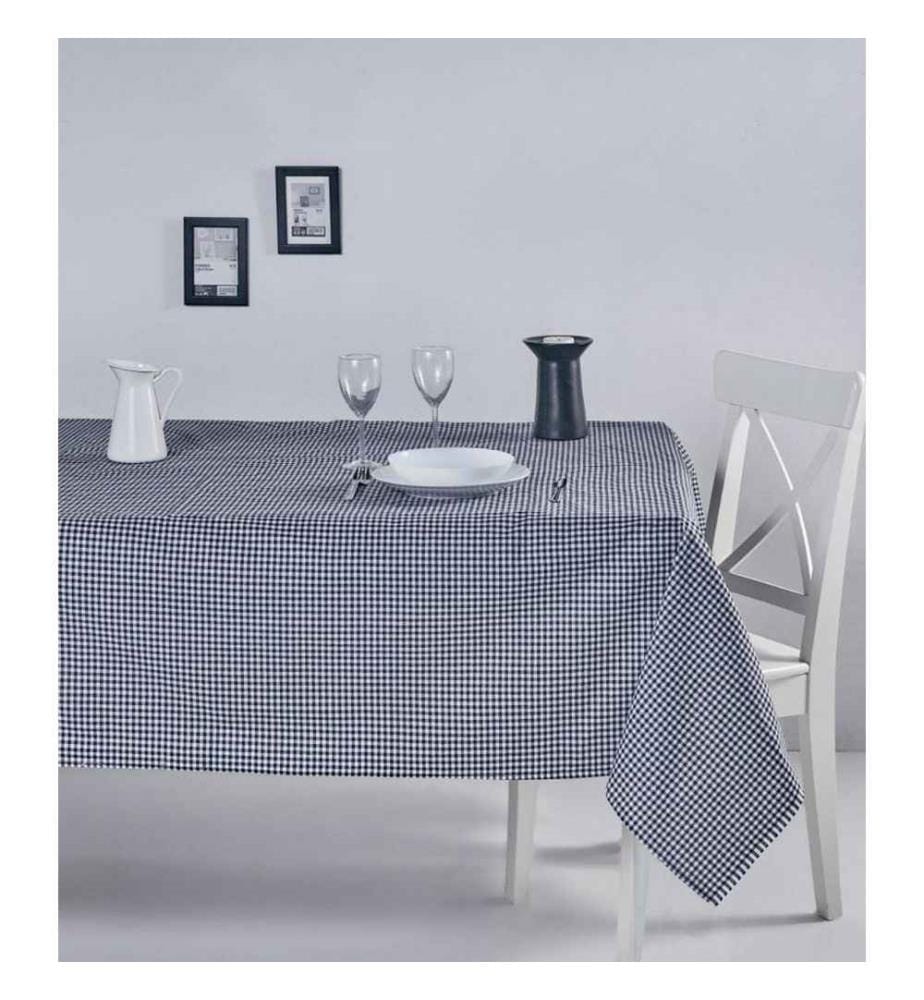 Nappe, noire, blanche, en coton