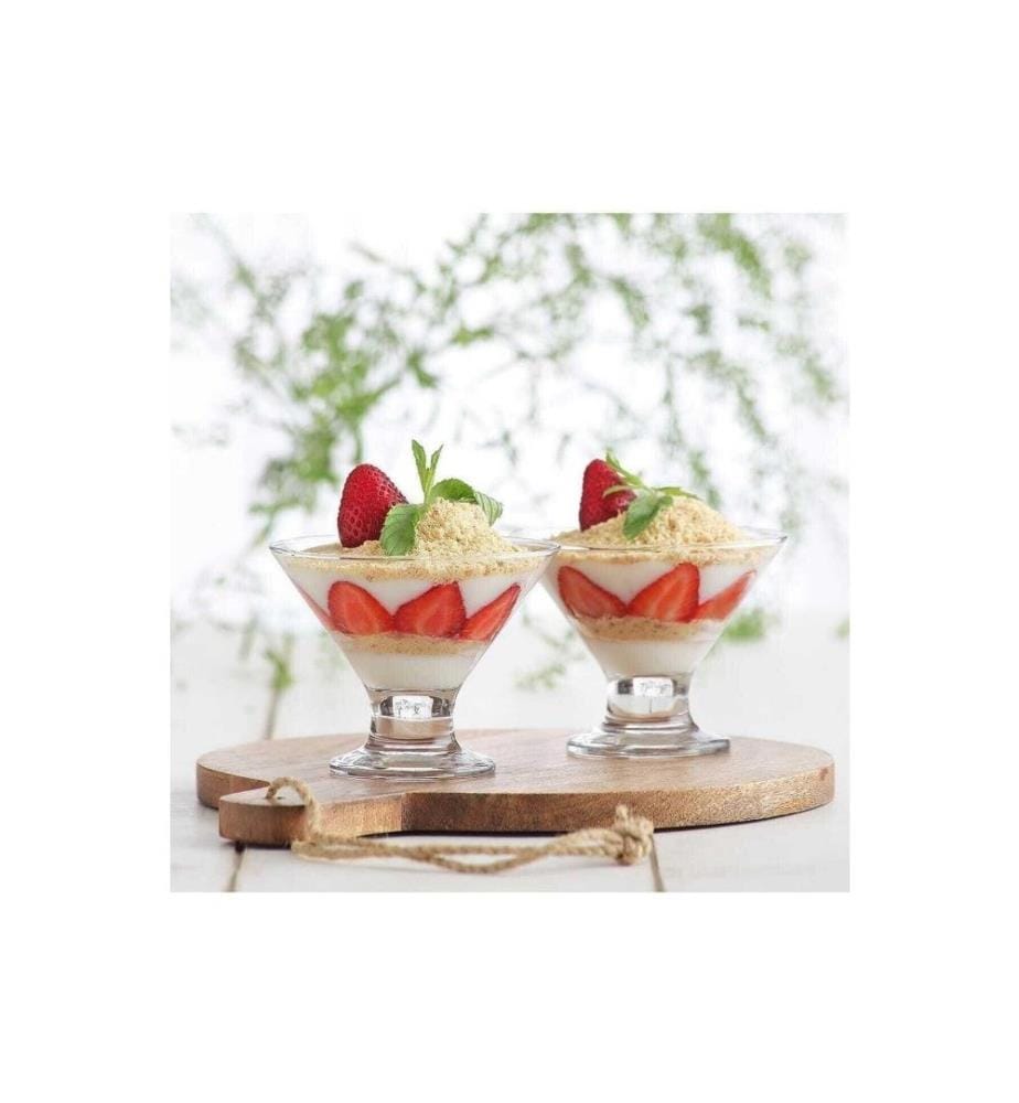 Set de coupes à glace, 6 pièces, transparent, en verre